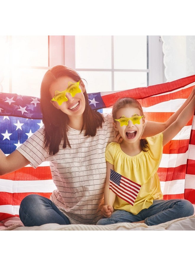 Cindeer 12 Pair Star Shape Glasses Bulk Rimless Sunglasses For Women Kid Party Fun Pentagram Star Accessories(Yellow) - Image 5