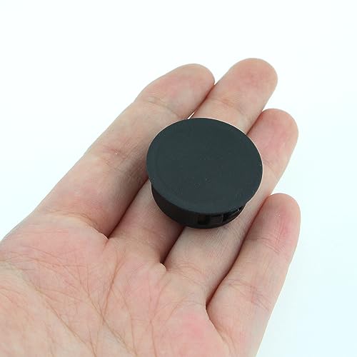 Maxmoral 40pcs 1" Flush Mount Black Plastic Body and Sheet Metal Hole Plug, Furniture Fencing Post Pipe Insert End Caps - Image 4