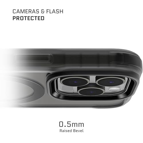 Ghostek Covert iPhone 16 Pro Clear Case - Compatible with MagSafe Accessories, Shockproof Silicone, Minimalist Phone Cover (6.3 Inch, Smoke Matte) - Image 3