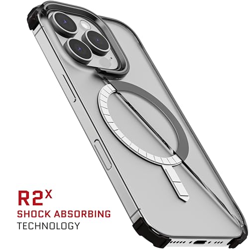 Ghostek Covert iPhone 16 Pro Clear Case - Compatible with MagSafe Accessories, Shockproof Silicone, Minimalist Phone Cover (6.3 Inch, Smoke Matte) - Image 4