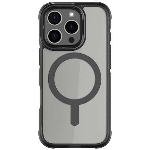 Ghostek Covert iPhone 16 Pro Clear Case - Compatible with MagSafe Accessories, Shockproof Silicone, Minimalist Phone Cover (6.3 Inch, Smoke Matte) - Image 1
