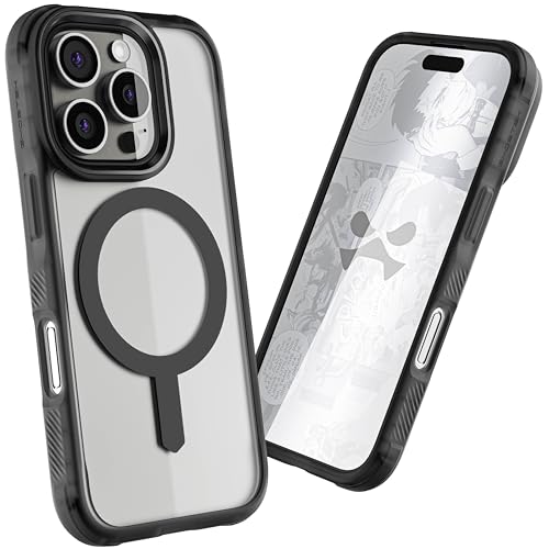 Ghostek Covert iPhone 16 Pro Clear Case - Compatible with MagSafe Accessories, Shockproof Silicone, Minimalist Phone Cover (6.3 Inch, Smoke Matte) - Image 2