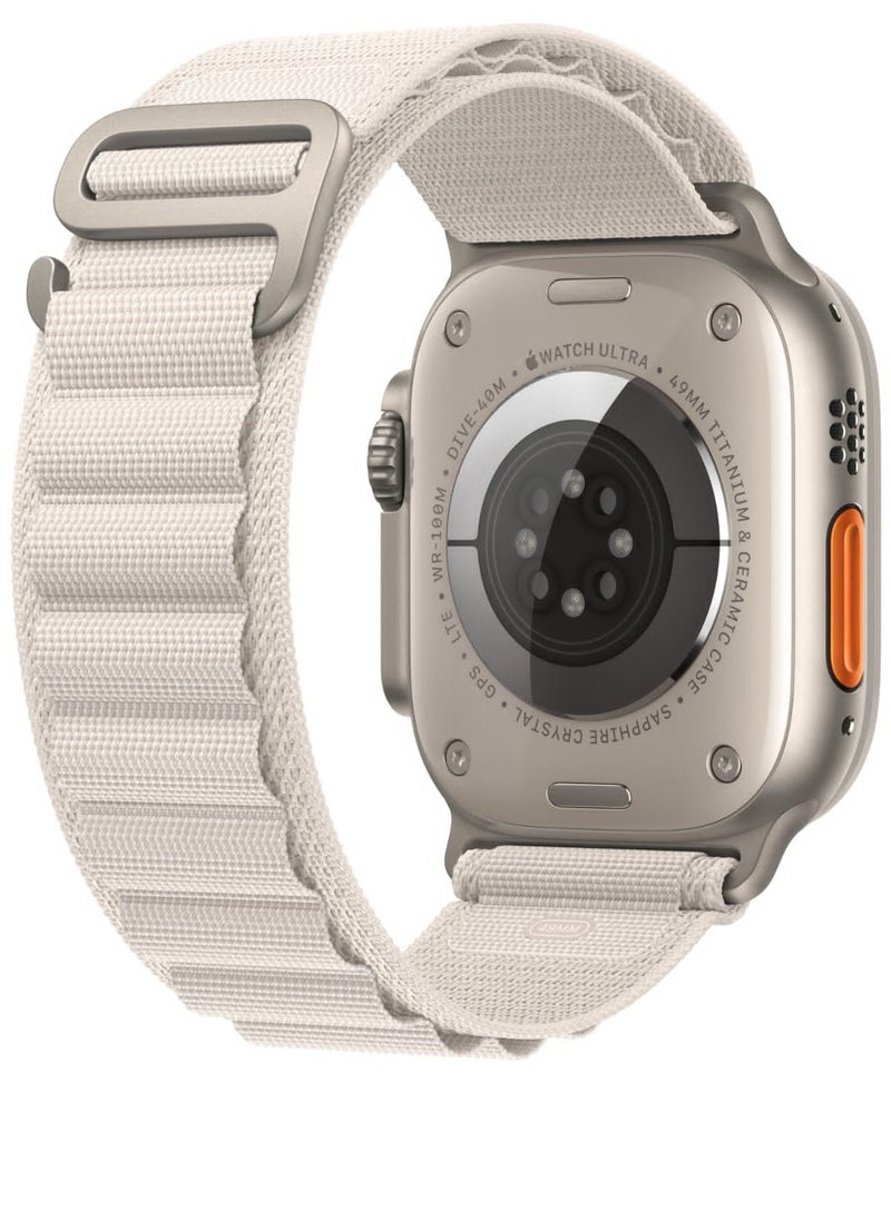 Generic - New strong nylon Apple Watch band supports size 44   Matte white color - Image 1