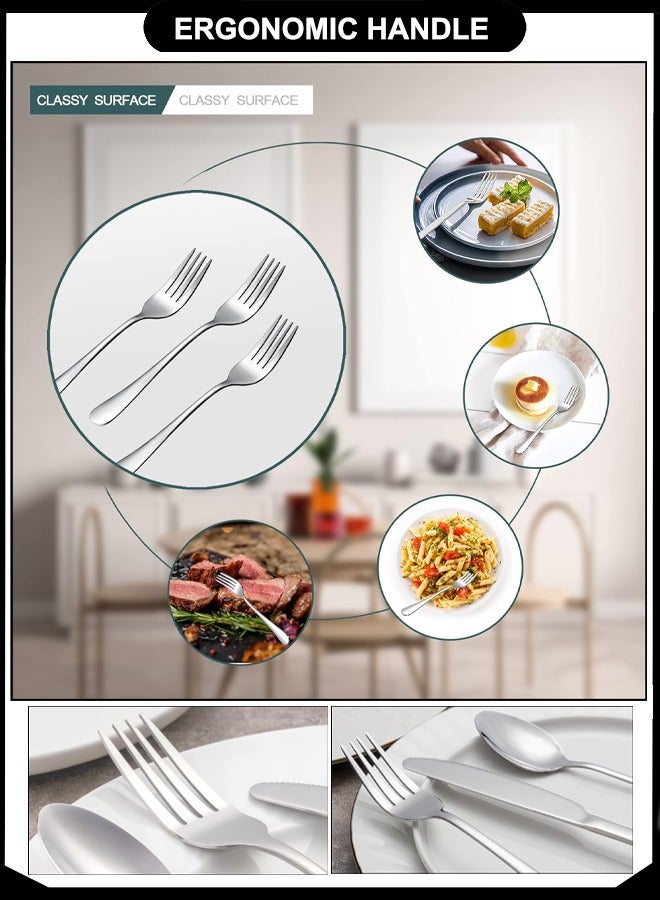 Majestic مجموعة شوك العشاء من الفولاذ المقاوم للصدأ ماجستيك، 6 قطع، 20.5 سم، تشطيب مصقول، متينة، قبضة مريحة، مثالية للاستخدام اليومي، الفنادق، والحفلات - Image 3