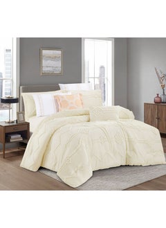 Comforter Set Made Of Soft Silky Fabric With A Modern Distinctive And Prominent Pattern That Satisfies All Tastes 8 Pieces King Size