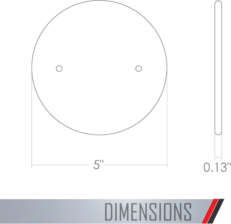 TayMac LPB3325 Flat Blank 5-Inch Round Standard Metallic Wallplate, White - Image 3
