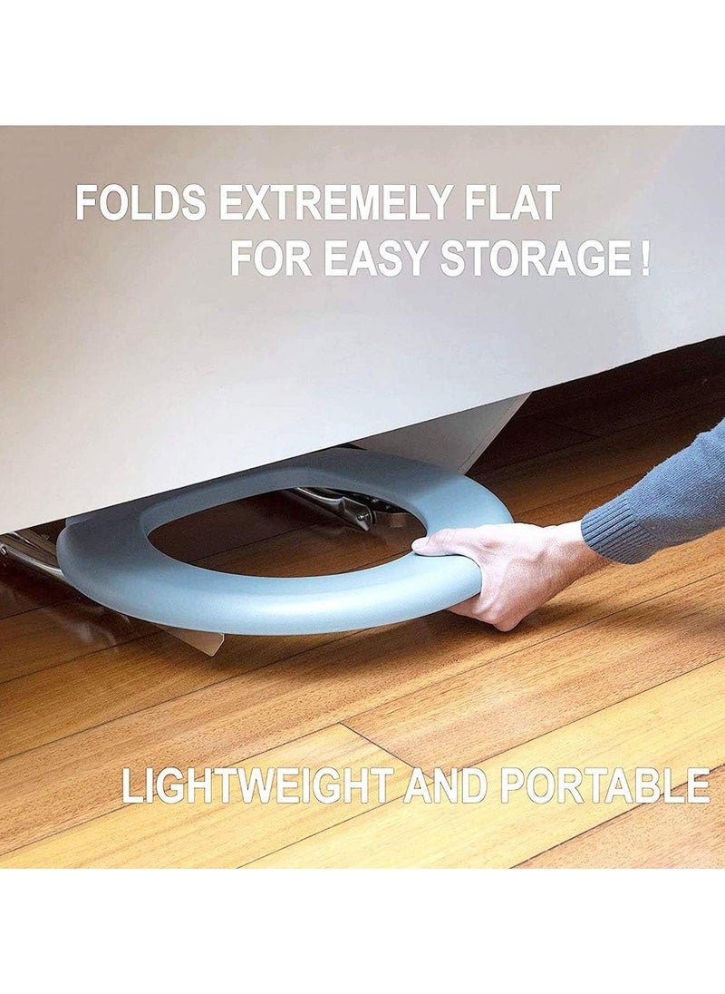 Generic - Portable Outdoor Folding Commode Toilet Seat,Stainless Steel Portable Potty Commode Chair,Perfect for Camping,Traveling,Hiking,Fishing,Outdoor Living,Grey - Image 1