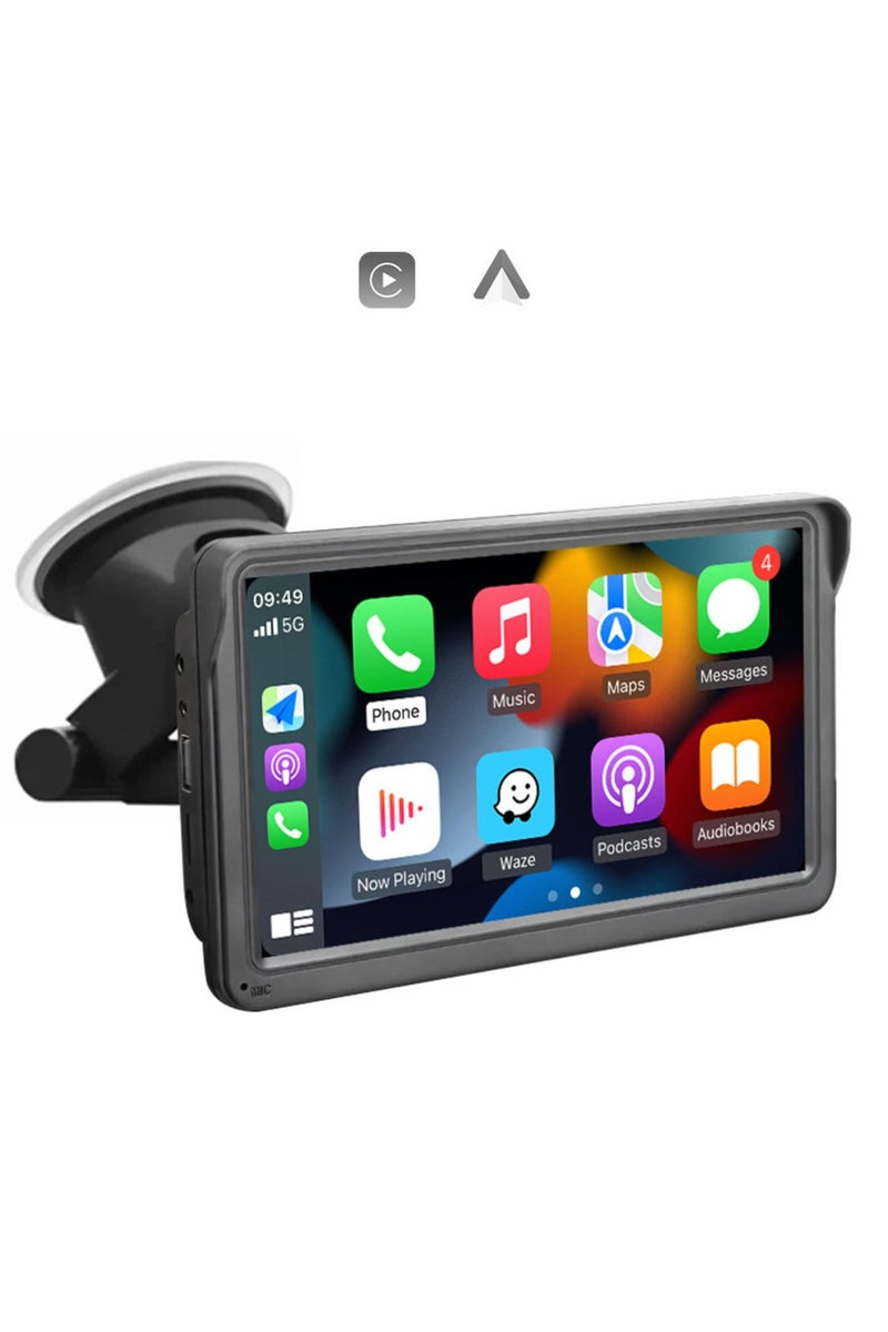 تراديو شاشة كار بلاي لاسلكية أوتو إيه بي سي، جهاز لوحي محمول بحجم كار بلاي، راديو ستيريو للسيارة بنظام أندرويد أوتو، شاشة أبل كار بلاي - Image 1