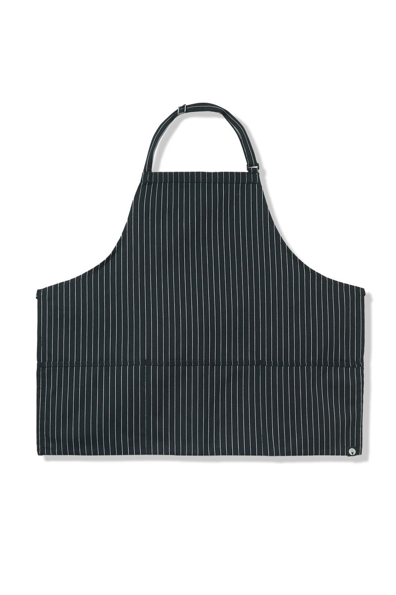 Chef Works Unisex Three Pocket Apron, Black White Pinstripe, One Size - Image 4