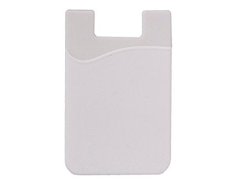 YWXTW Silicone 3M Adhesive Stick-on Wallet for Credit Card, Ultra-Slim Id Holder Wallet Pouch Sleeve Pocket for Smartphones (iPhone/Android/Samsung Galaxy) (3 Pack White) - Image 3