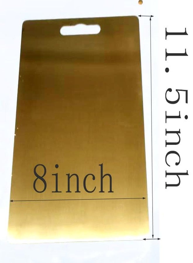 JNXHON Kitchen tools Titanium Cutting Board Stainless steel double-sided Cutting Board, Stainless steel and face pad suitable for Cutting various fruits, seafood, Fish, Vegetables, and Mea (golden) - Image 5