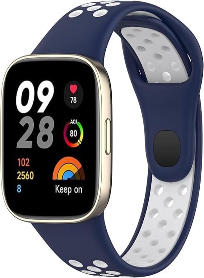 Next Store Compatible with Xiaomi Redmi Watch 3 Band, Soft Silicone Two Tone Breathable Adjustable Lightweight for Daily Use