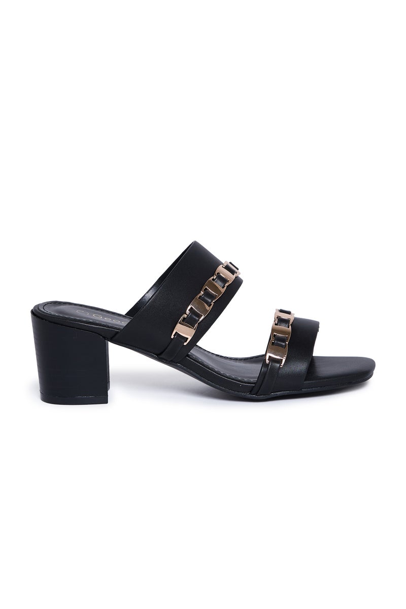 Geoomnii Mid Heel Sandals for Women – Comfortable Stylish Heeled Sandals for Office, Party & Daily Wear - Image 2