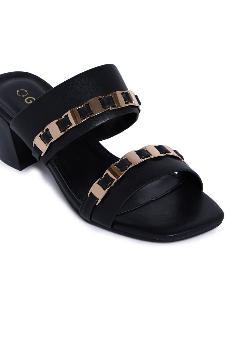 Geoomnii Mid Heel Sandals for Women – Comfortable Stylish Heeled Sandals for Office, Party & Daily Wear - Image 4