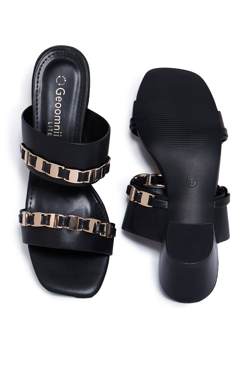 Geoomnii Mid Heel Sandals for Women – Comfortable Stylish Heeled Sandals for Office, Party & Daily Wear - Image 5