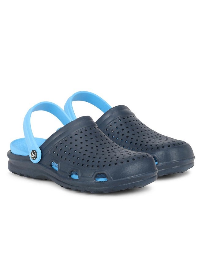 Aqualite Men's Navy Blue & Sky Blue Clogs - 9 UK - Image 1