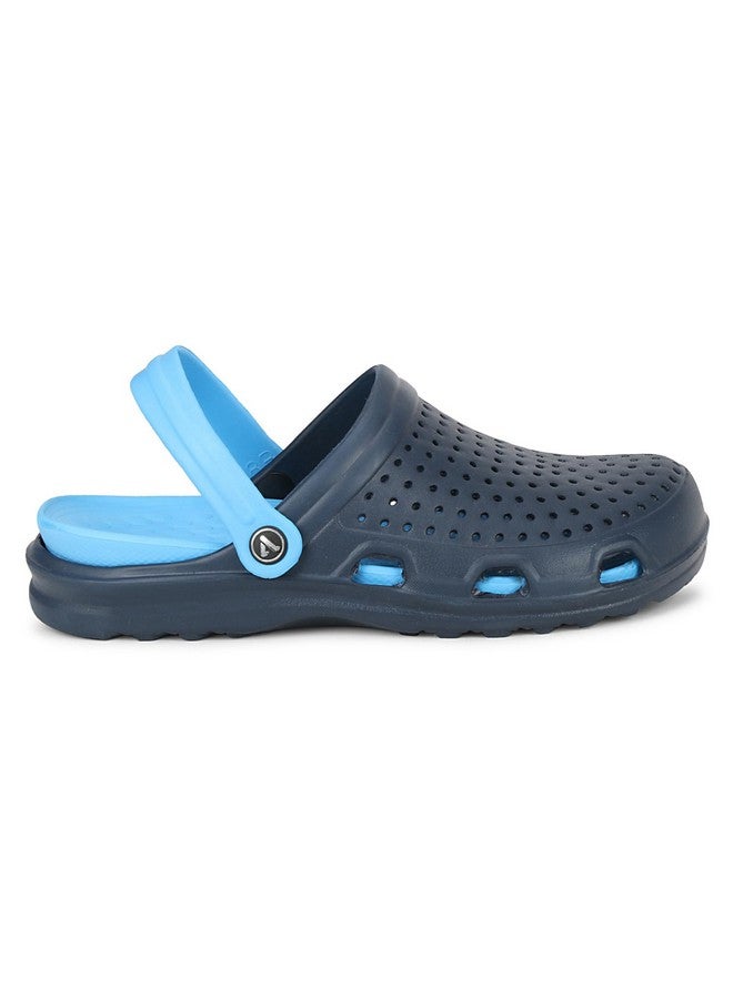 Aqualite Men's Navy Blue & Sky Blue Clogs - 9 UK - Image 4