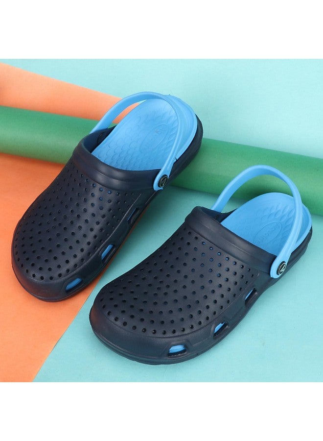 Aqualite Men's Navy Blue & Sky Blue Clogs - 9 UK - Image 2