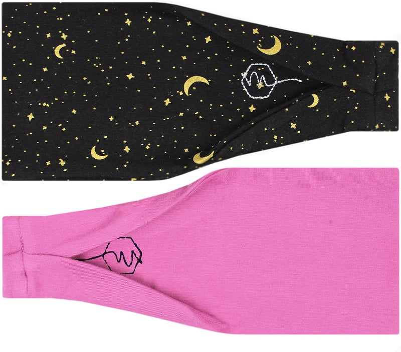 Maven Thread 4" Wide Workout Headbands for Women (2 Pack) – Non-Slip Sweatbands for Gym, Running & Yoga - Image 1