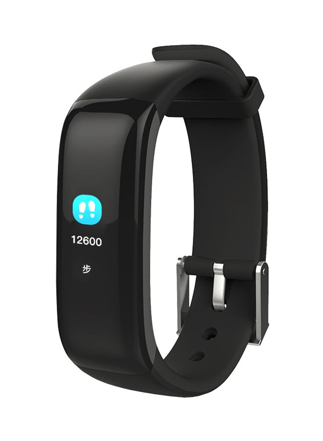 P1 Screen Pedometer/Blood Pressure/Heart Rate Monitor Fitness Bracelet Smart Band For iOS/Android Black