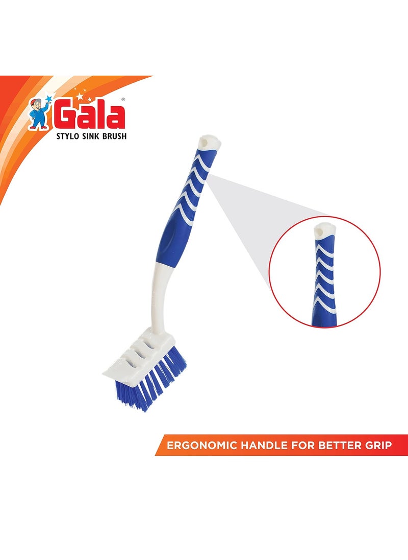 Gala Gala Stylo Dish and Kitchen Sink Brush, Sink Cleaning Brush, Kitchen Brush, Bathroom & Tile Cleaning Brush(Pack of 1)  - Image 3