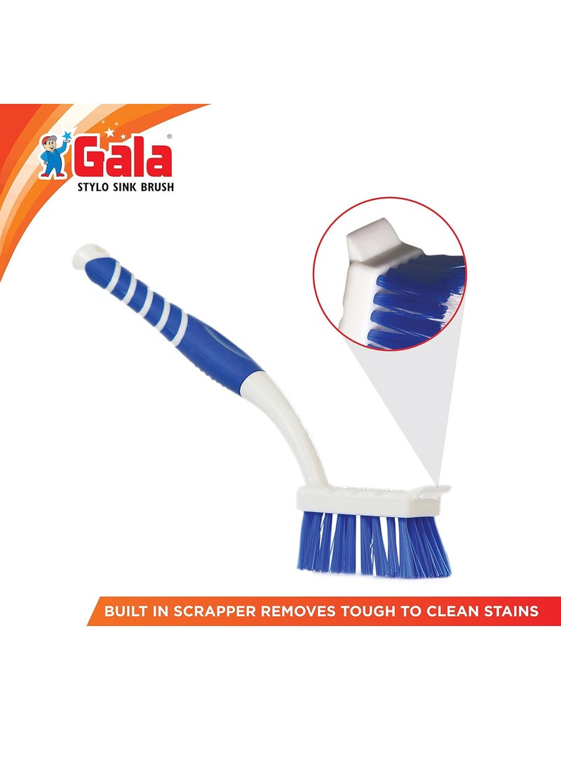 Gala Gala Stylo Dish and Kitchen Sink Brush, Sink Cleaning Brush, Kitchen Brush, Bathroom & Tile Cleaning Brush(Pack of 1)  - Image 4