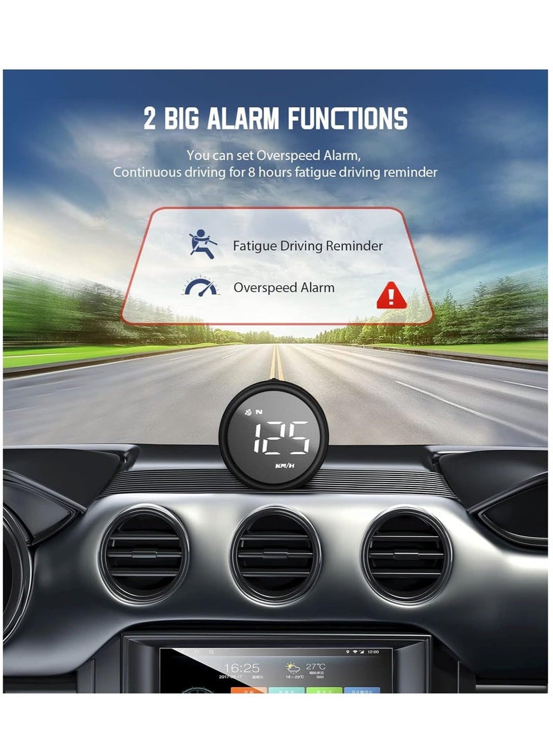 Car Heads Up Display with Fatigue Driving Reminder and Compass - Image 3