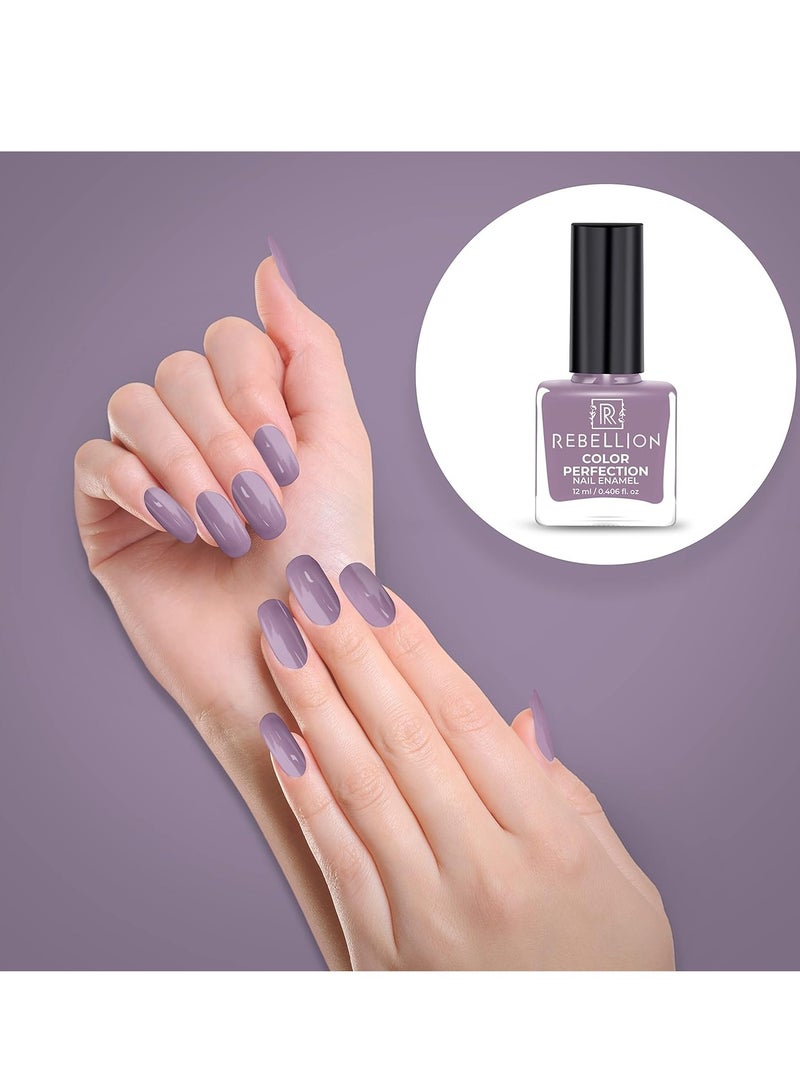 Rebellion Color Perfection Nail Enamel 12ml Dusky mauve Mesmerizing Mauve RG01 - Image 3