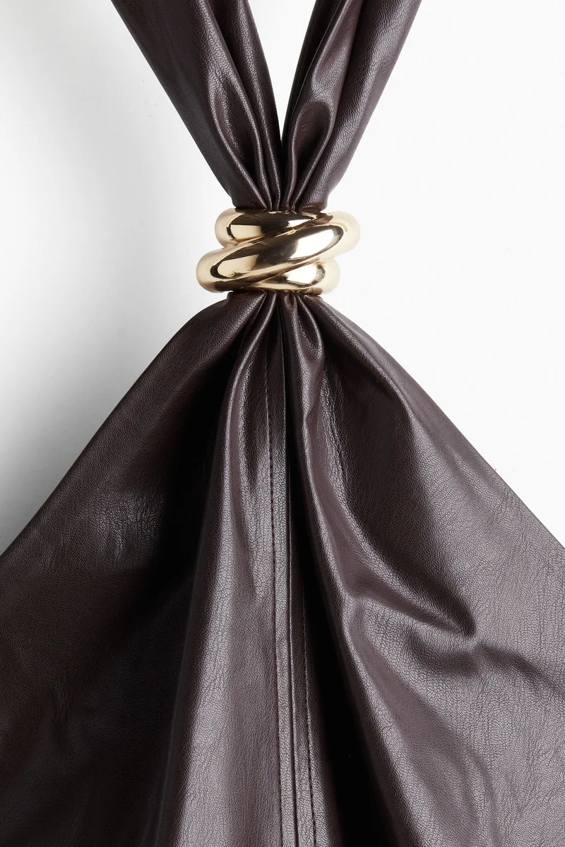 H&M Coated halterneck dress