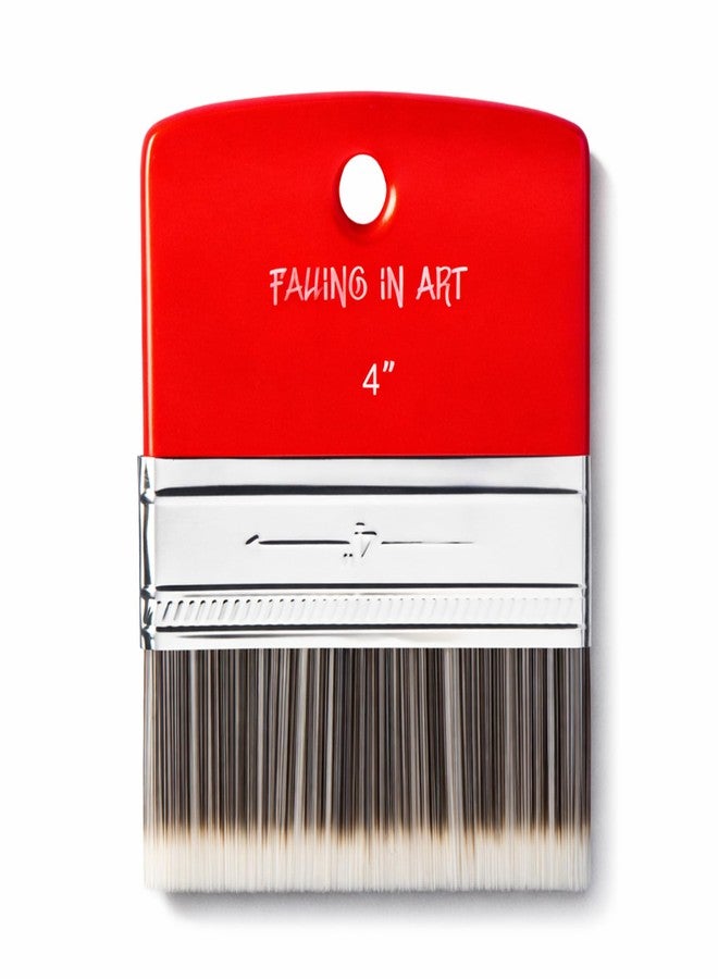 Falling in Art Flat Paddle Paint Brush, Scale Brush for Oil and Acrylic Paints,4 Inch - Image 1