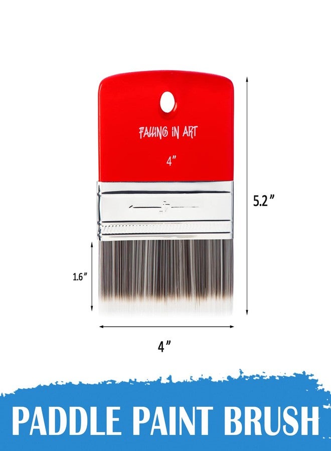 Falling in Art Flat Paddle Paint Brush, Scale Brush for Oil and Acrylic Paints,4 Inch - Image 2