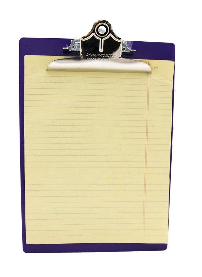 Saunders - 21606 Recycled Plastic Clipboard W Ruler Edge 1" Clip Cap 8 1 2 X 12 Sheets Purple - Image 1