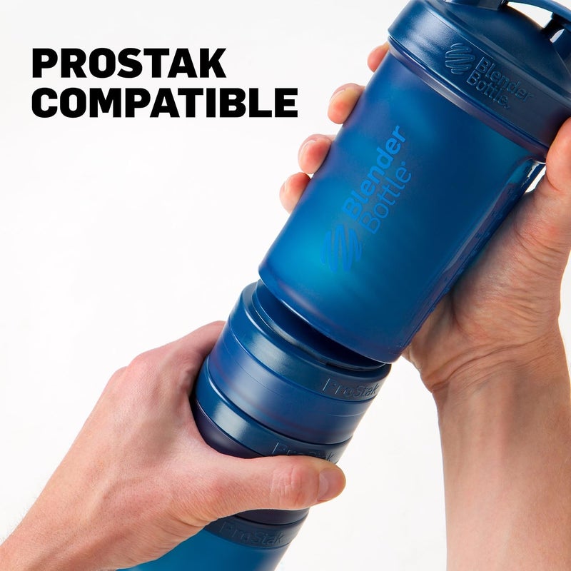 BlenderBottle Blender Bottle Unisex's Pro Stak Expansion InClusive Pillenfach Container (Pack of 2), Black, 2x 250ml + Pill Tray - Image 2