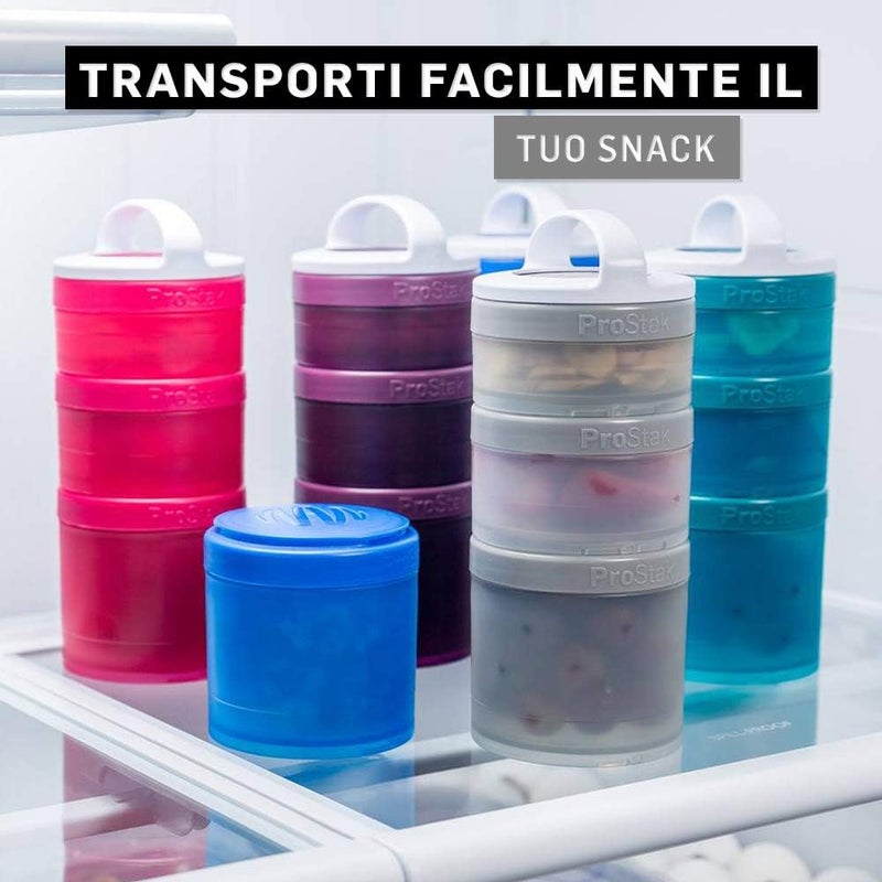 BlenderBottle Blender Bottle Unisex's Pro Stak Expansion InClusive Pillenfach Container (Pack of 2), Black, 2x 250ml + Pill Tray - Image 5