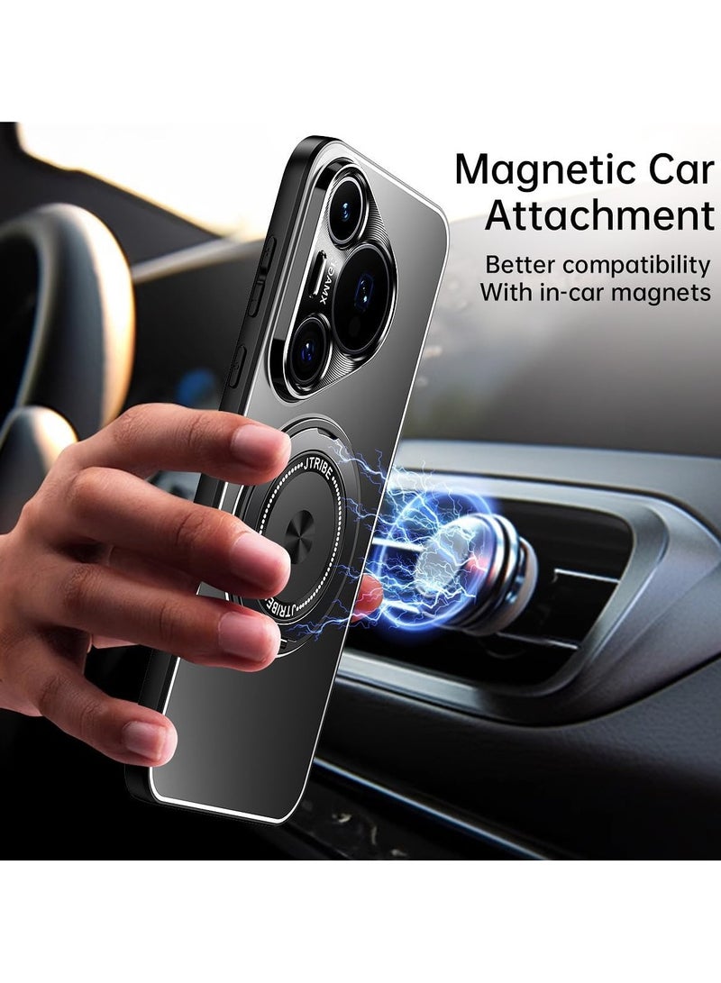 general Frosted Magnetic Case Compatible with Huawei Pura 80 Pro/Pura 80 Pro Plus, Built-in Magnetic Coil, Shock and Drop Protection Cover with Swivel Stand - Image 3