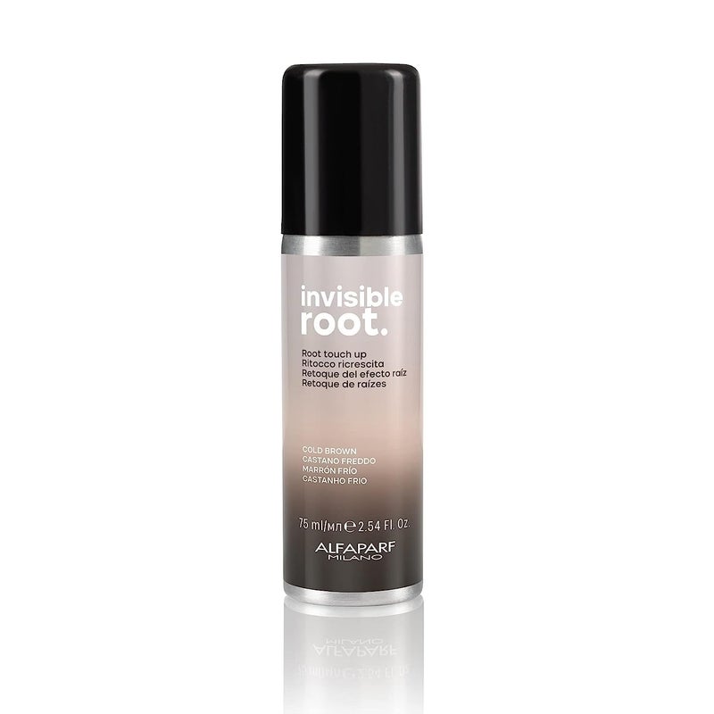 Alfaparf Milano Invisible Root Touch Up Spray - Cool Brown - Temporary Hair Color Spray - Root Concealer - Cool Brown Hair Color Regrowth Cover Up - 2.54 fl. oz.