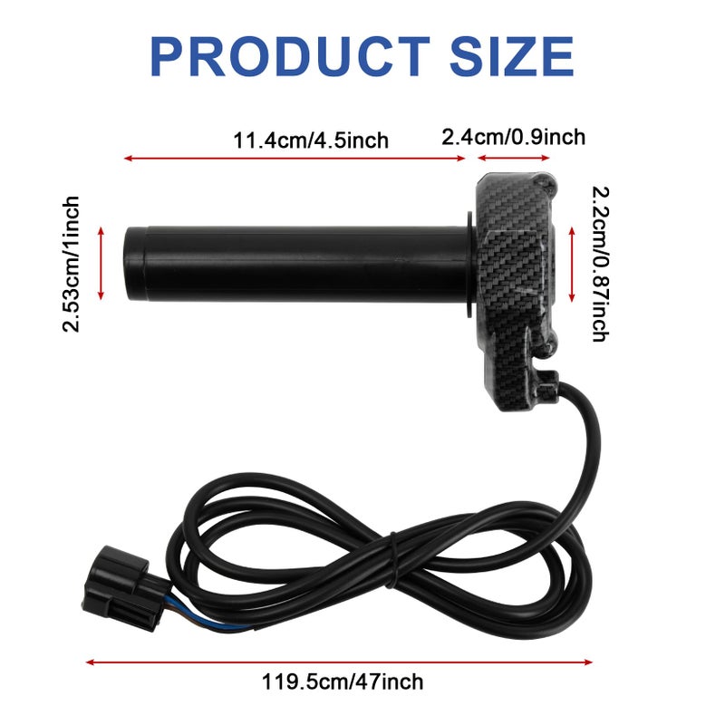 psler Throttle Grips Handlebar for Sur Ron, PSLER Throttle Handle with Rolling Bearing Electric Throttle Handle Accelerator for Sur-Ron Light Bee X/S Segway X160 X260 Handle Grips (Imitation Carbon Fiber) - Image 2