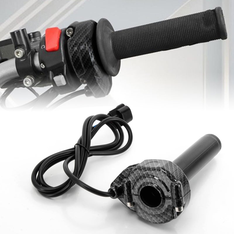 psler Throttle Grips Handlebar for Sur Ron, PSLER Throttle Handle with Rolling Bearing Electric Throttle Handle Accelerator for Sur-Ron Light Bee X/S Segway X160 X260 Handle Grips (Imitation Carbon Fiber) - Image 1
