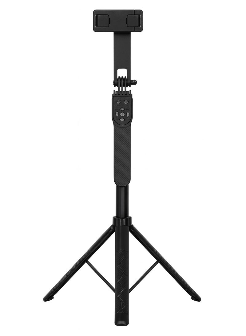 ني فو سيلفي ستيك ثلاثية القوائم NP-L10 - قابلة للتعديل مزودة بريموت لاسلكي – خفيفة الوزن ومناسبة للبث المباشر والتصوير العمودي – لون اسود - Image 2