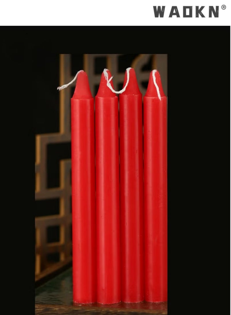 دبليو أيه أو كي أن 10Sets من شموع الإضاءة المنزلية الطوارئ بدون دخان قطر شمعة القطب الطويل 1.7 × 20 سم يمكن أن تحترق لمدة حوالي 6 ساعات غير معطرة حفل الزفاف المنزلي عيد الميلاد ديكور الزفاف المنزلي وشموعات الديكور المنزلي - Image 5