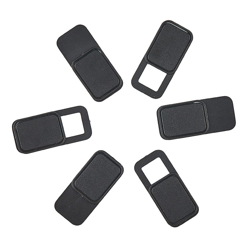 6Pcs Metal Oval Shaped Webcam Cover Camera Slider Shutter Privacy Protect Cover for Laptop Tablet Phone Shutter (Black) - Image 1
