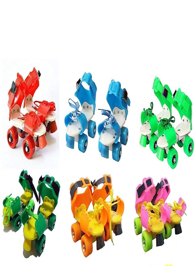 DIGIDEAL New Roller Skates for Kids Age Group 4-10 Years Adjustable Inline Skating Shoes with School Sport - Multi -Color - Image 1