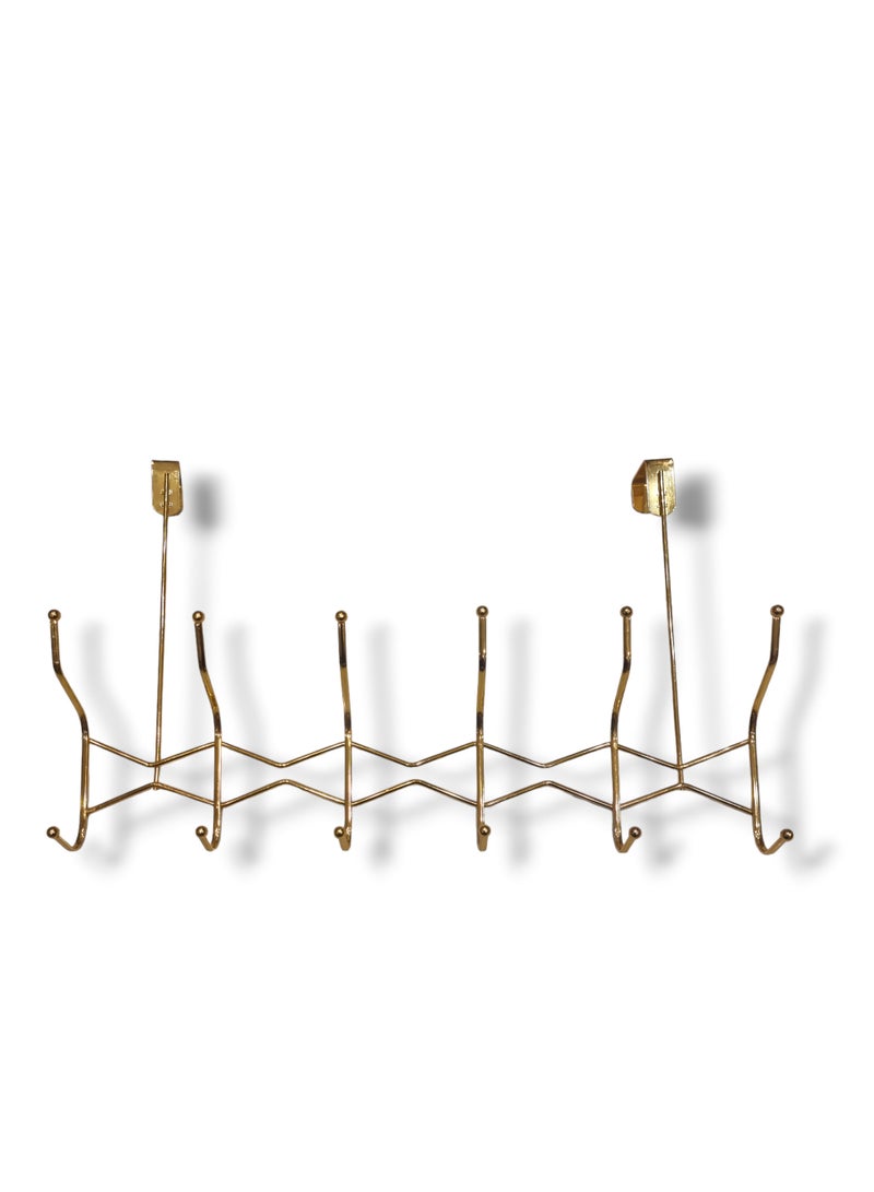 Stainless steel over-the-door clothes hanger 5 hangers 