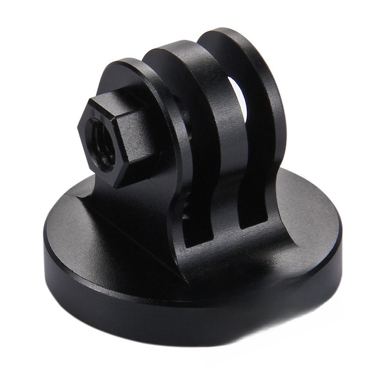 متحكم ركيزة ألومنيوم PULUZ PU145 محول ثقب مسمار 1/4 بوصة رأس قطب وحيد لملحقات الكاميرات الرياضية الصغيرة الحركية (أسود) - Image 1
