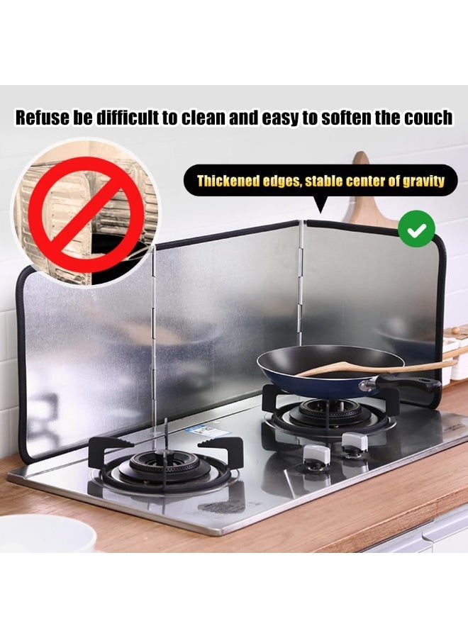 YelaJoy 3 Sided Splatter Guard for Kitchen, Foldable Stainless Steel Kitchen Splash Guard, Oil and Heat Resistant, Creative Cooking Baffle for Stove Top Protection, Foldable Stainless Steel Oil Splatter Screens for Frying (40×30.5cm) - Image 5