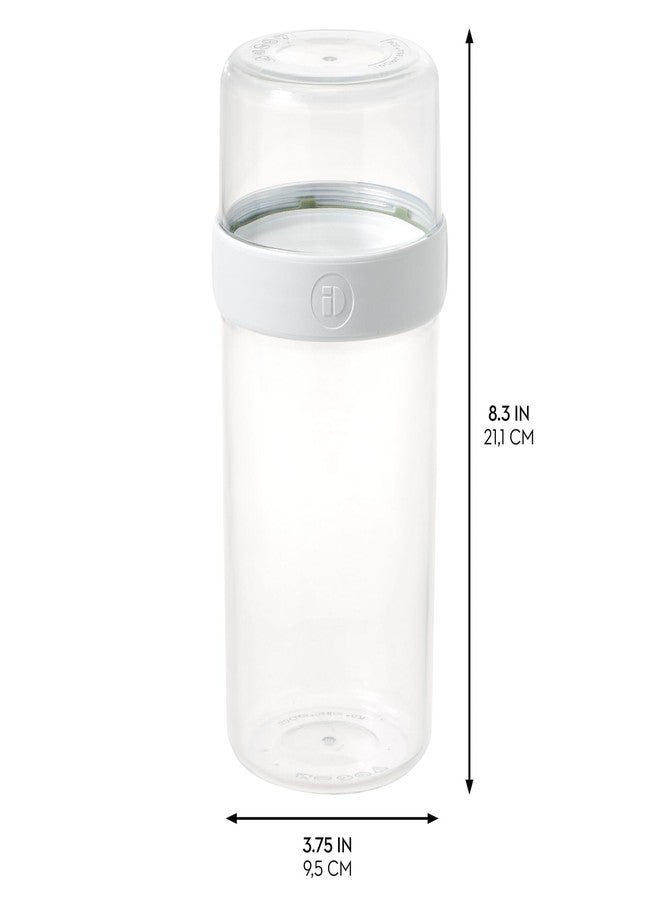 إنترديزاين حاويات طعام كبيرة قابلة للتكديس من إنترديزاين - مجموعة من 4 حاويات وجبات خفيفة - شفافة/بيضاء - Image 3