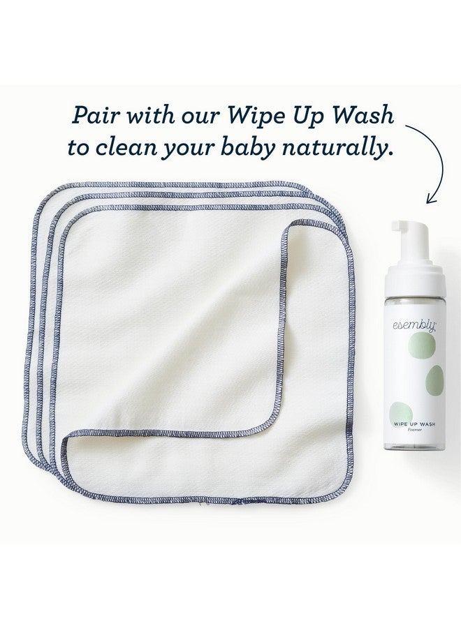 Esembly Wipe Ups, Organic Cotton Reusable Baby Wipes, Soft and Sturdy Washable Cloth Diaper Wipes, One Size, 12-pk - Image 5