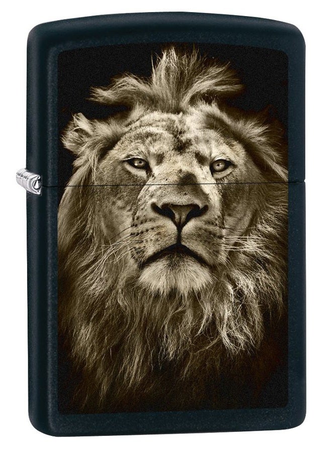 Zippo Lighter: Lion Eyes - Black Matte 76152 - Image 1