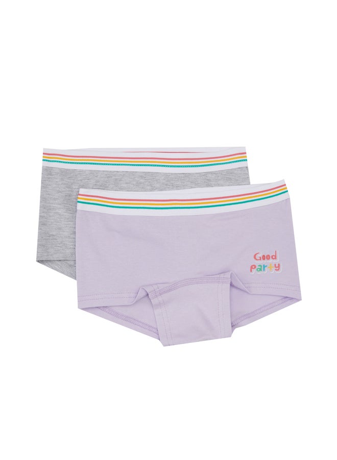 DeFacto Girl Regular Fit Underwear Knitted Boxer - 2 Pack  - Image 2