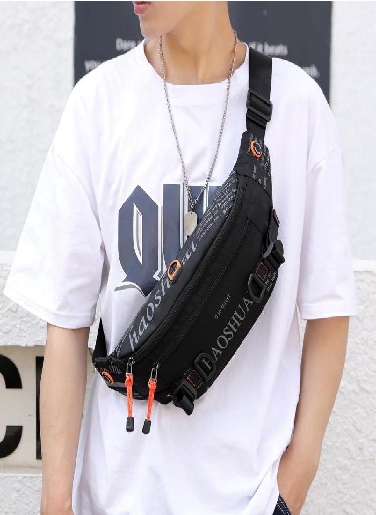 Eckek - Waist Bag Men Belt Pack Waterproof Sports Travel Phone Pouch Messenger Pouch Fashion Chest Bag Men Hip Waist Pack Shoulder Bags - Image 1